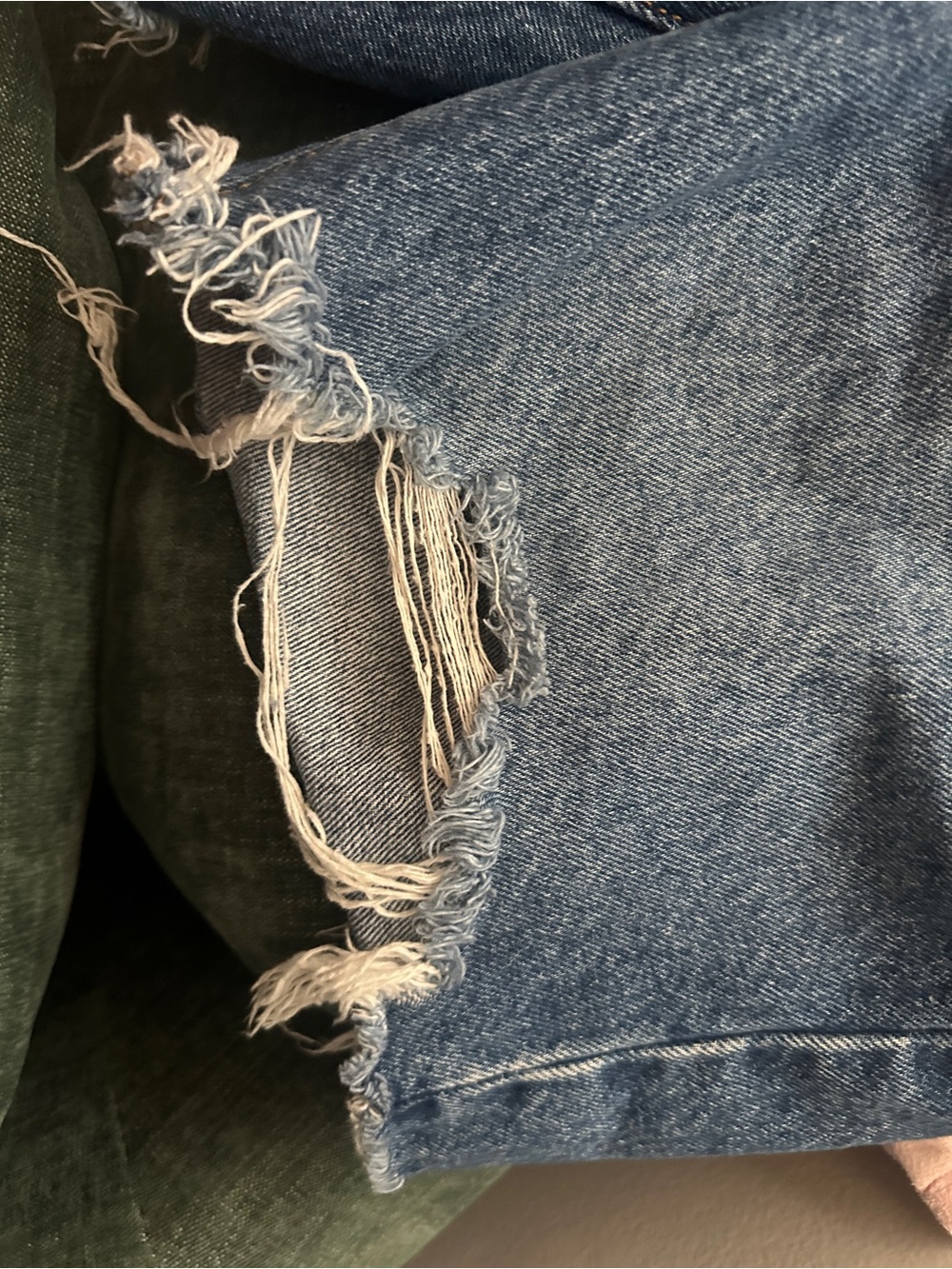 Premium Levi’s Denim Cutoff Shorts - Distressed Blue - Picture 5 of 10